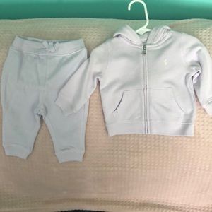 Ralph Lauren pants and hoodie set (3/6 m)